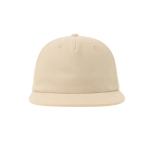 Gorra vintage de algodón reciclado con visera plana 260 g/m2 color caqui