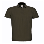 Polo de algodón de piqué para hombre con 2 botones 180 g/m2 B&C color marrón