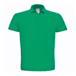 Polo de algodón de piqué para hombre con 2 botones 180 g/m2 B&C color verde