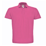 Polo de algodón de piqué para hombre con 2 botones 180 g/m2 B&C color rosa