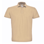 Polo de algodón de piqué para hombre con 2 botones 180 g/m2 B&C color beige