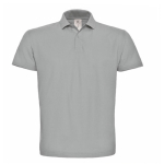 Polo de algodón de piqué para hombre con 2 botones 180 g/m2 B&C color gris claro