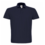 Polo de algodón de piqué para hombre con 2 botones 180 g/m2 B&C color azul marino