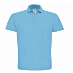 Polo de algodón de piqué para hombre con 2 botones 180 g/m2 B&C color azul claro