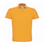 Polo de algodón de piqué para hombre con 2 botones 180 g/m2 B&C color amarillo oscuro