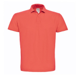Polo de algodón de piqué para hombre con 2 botones 180 g/m2 B&C color coral