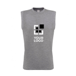 Camiseta para empresa sin mangas de algodón para hombre 145 g/m2 B&C vista de impresión