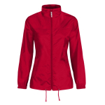 Cortaviento de nylon ajustable para mujer repelente al agua B&C color rojo