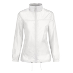 Cortaviento de nylon ajustable para mujer repelente al agua B&C color blanco
