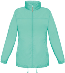 Cortaviento de nylon ajustable para mujer repelente al agua B&C color turquesa