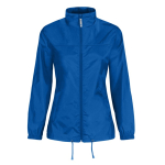 Cortaviento de nylon ajustable para mujer repelente al agua B&C color azul real