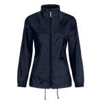Cortaviento de nylon ajustable para mujer repelente al agua B&C color azul marino