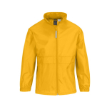 Cortaviento infantil de nylon ajustable repelente al agua B&C color amarillo oscuro