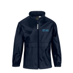 Cortaviento infantil de nylon ajustable repelente al agua B&C vista de impresión