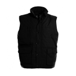 Chaleco de explorador de poliéster térmico e impermeable 285 g/m2 B&C color negro vista 11
