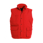 Chaleco de explorador de poliéster térmico e impermeable 285 g/m2 B&C color rojo