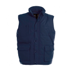 Chaleco de explorador de poliéster térmico e impermeable 285 g/m2 B&C color azul marino
