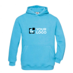 Sudadera infantil de algodón y poliéster con canguro 280 g/m2 B&C vista de impresión