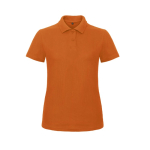 Polo en algodón de piqué para mujer de manga corta 180 g/m2 B&C color naranja