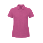 Polo en algodón de piqué para mujer de manga corta 180 g/m2 B&C color rosa