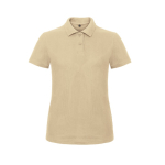 Polo en algodón de piqué para mujer de manga corta 180 g/m2 B&C color beige