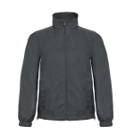 Chaqueta de poliéster para hombre cortaviento e impermeable B&C color gris oscuro