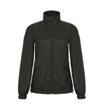 Chaqueta de poliéster para mujer impermeable y cortaviento B&C color negro vista 11
