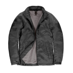 Chaqueta de poliéster para mujer impermeable y cortaviento B&C color negro vista de impresión