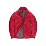 Chaqueta de poliéster para mujer impermeable y cortaviento B&C color rojo