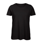 Camiseta de algodón orgánico para mujer manga corta 140 g/m2 B&C color negro vista 11