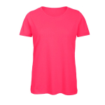 Camiseta de algodón orgánico para mujer manga corta 140 g/m2 B&C color rosa