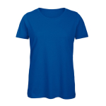 Camiseta de algodón orgánico para mujer manga corta 140 g/m2 B&C color azul real