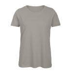 Camiseta de algodón orgánico para mujer manga corta 140 g/m2 B&C color gris claro