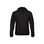 Sudadera para hombre con canguro y capucha 270 g/m2 B&C color negro vista 11