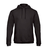 Sudadera para hombre con canguro y capucha 270 g/m2 B&C color negro vista de impresión