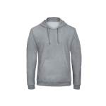 Sudadera para hombre con canguro y capucha 270 g/m2 B&C color gris claro