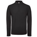 Polo de algodón de manga larga para hombre 180 g/m2 B&C color negro vista 11