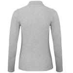 Polo básico de algodón de manga larga para mujer 180 g/m2 B&C color gris claro