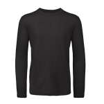 Camiseta de hombre de manga larga de algodón orgánico B&C color negro vista 11