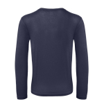 Camiseta de hombre de manga larga de algodón orgánico B&C color azul marino