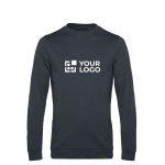 Jersey de cuello redondo de algodón entallado 280 g/m2 B&C color gris oscuro vista de impresión