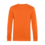 Sudadera de cuello redondo de algodón orgánico 280 g/m2 B&C color naranja oscuro