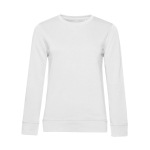 Sudadera para mujer de manga larga en algodón 280 g/m2 B&C color blanco
