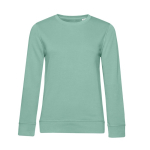 Sudadera para mujer de manga larga en algodón 280 g/m2 B&C color verde menta