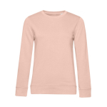 Sudadera para mujer de manga larga en algodón 280 g/m2 B&C color rosa pastel