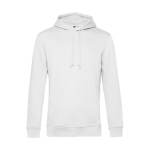 Sudadera moderna de algodón orgánico con capucha 280 g/m2 B&C color blanco