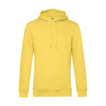 Sudadera moderna de algodón orgánico con capucha 280 g/m2 B&C color amarillo