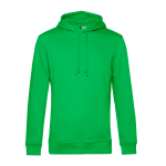 Sudadera moderna de algodón orgánico con capucha 280 g/m2 B&C color verde manzana