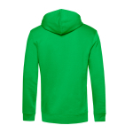 Sudadera moderna de algodón orgánico con capucha 280 g/m2 B&C color verde manzana vista detalle 2
