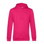 Sudadera moderna de algodón orgánico con capucha 280 g/m2 B&C color fucsia
